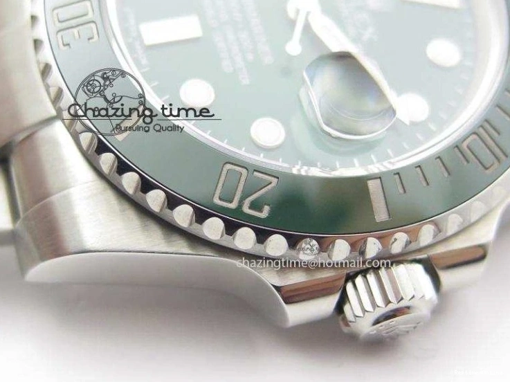 0404 TopPick Submariner 116610 LV Green Ceramic JF 1:1 Best Edition On SS Bracelet SA3135 V 3974